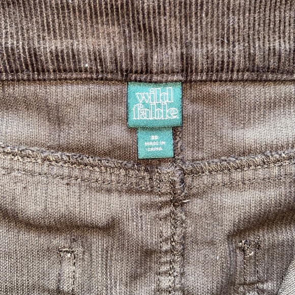 Wild Fable Brown Corduroy Mini Skirt Size 00 Fall Casual Cute - Picture 3 of 7